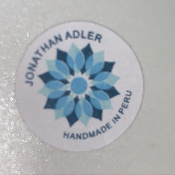 rare! JONATHAN ADLER matte white glazed ribbed PINCH POT BOWL extra large - Picture 4 of 12